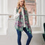 Celtic Knot Fashion Scarf in Bottle Green & Purple