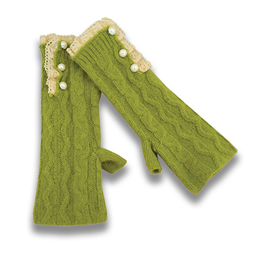 Patrick Francis Ireland Apple Cable Fingerless Gloves