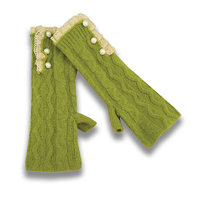 Patrick Francis Ireland Apple Cable Fingerless Gloves