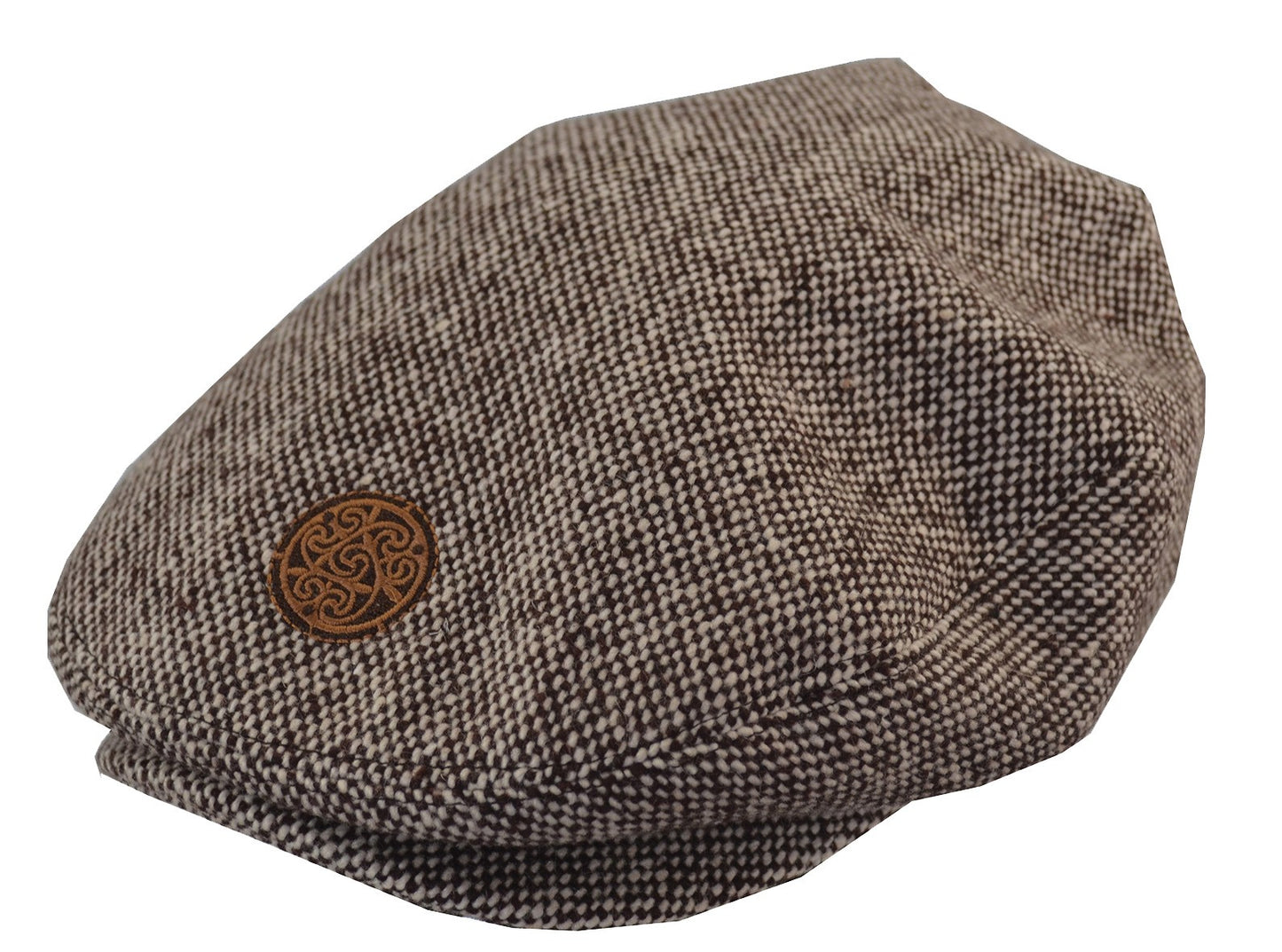 Patrick Francis Adults Brown Tweed Flat Cap