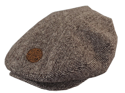 Patrick Francis Adults Brown Tweed Flat Cap