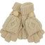 Patrick Francis Ireland Cream Aran Knit Pom Pom Mittens