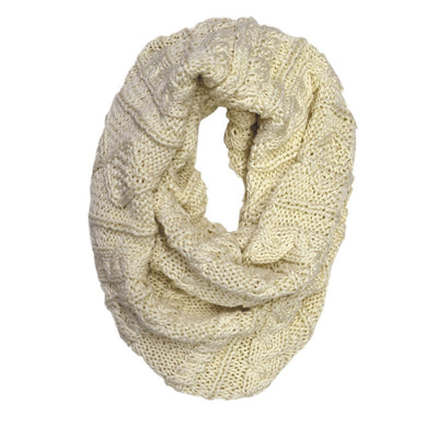 Patrick Francis Ireland Cream Chunky Aran Knit Snood