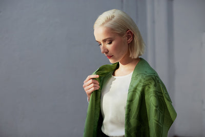 Patrick Francis Ireland Forest Green Wool Scarf