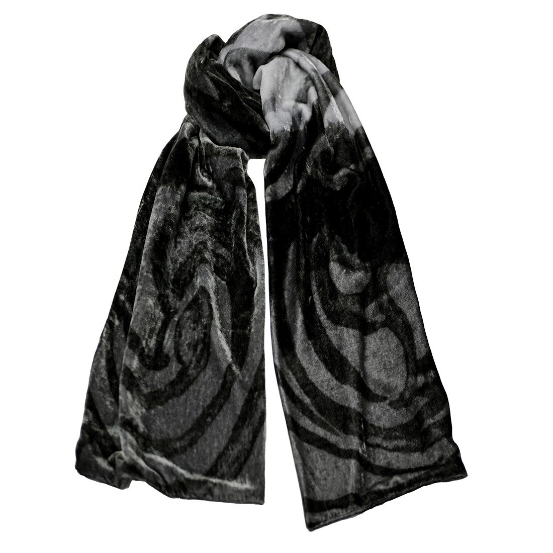 Patrick Francis Ireland Grey Celtic Swirl Double Velour Scarf