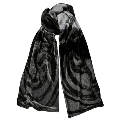 Patrick Francis Ireland Grey Celtic Swirl Double Velour Scarf