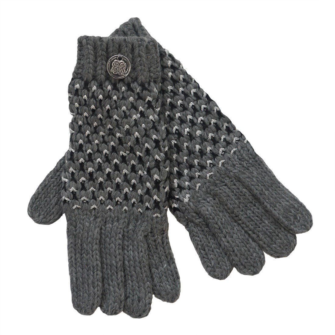 Patrick Francis Ireland Grey/ Silver Lurex Gloves