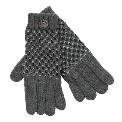 Patrick Francis Ireland Grey/ Silver Lurex Gloves