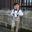 Patrick Francis Kids Grey Tweed Celtic Knot Flat Cap