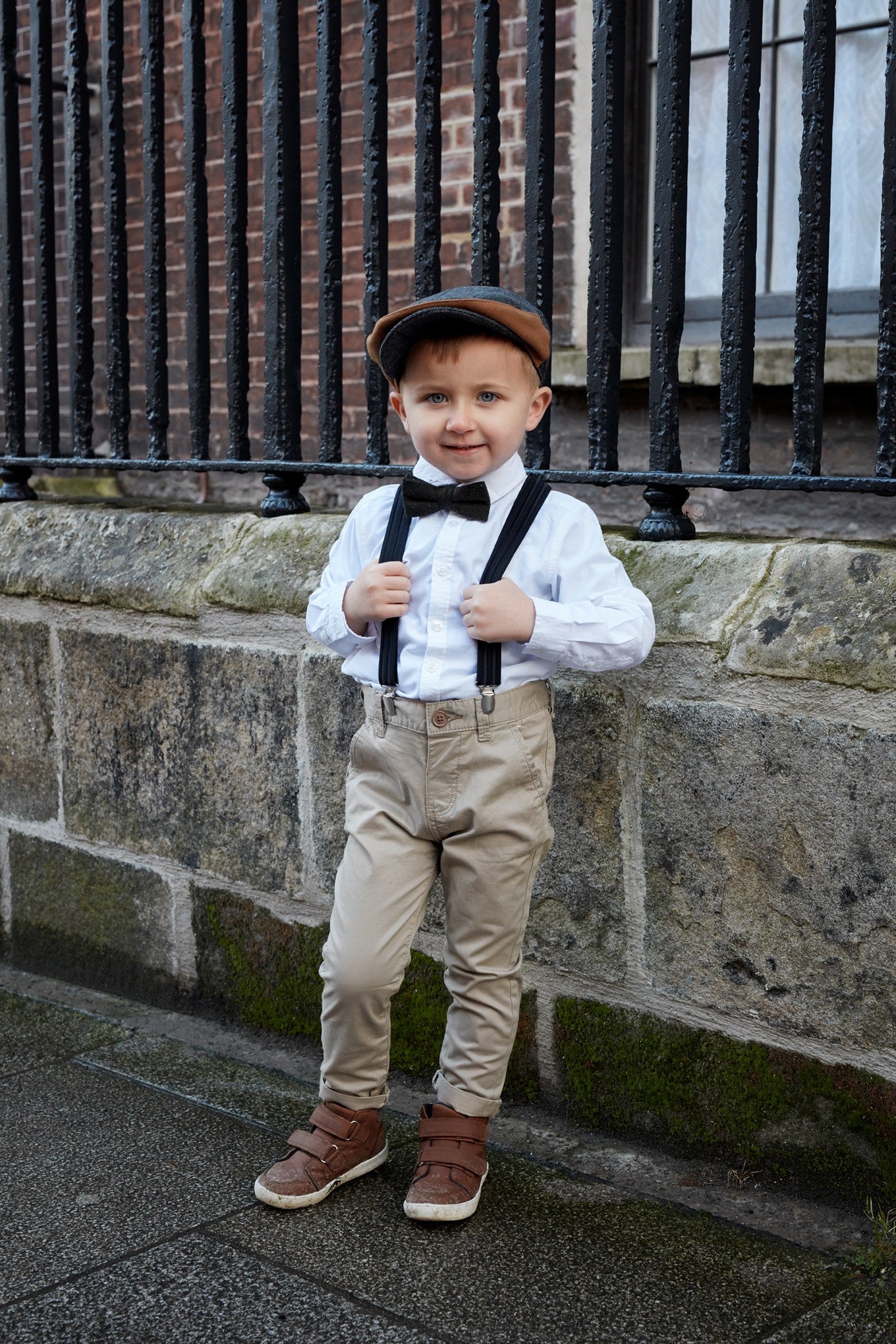 Patrick Francis Kids Grey Tweed Celtic Knot Flat Cap
