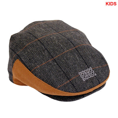 Patrick Francis Kids Grey Tweed Celtic Knot Flat Cap