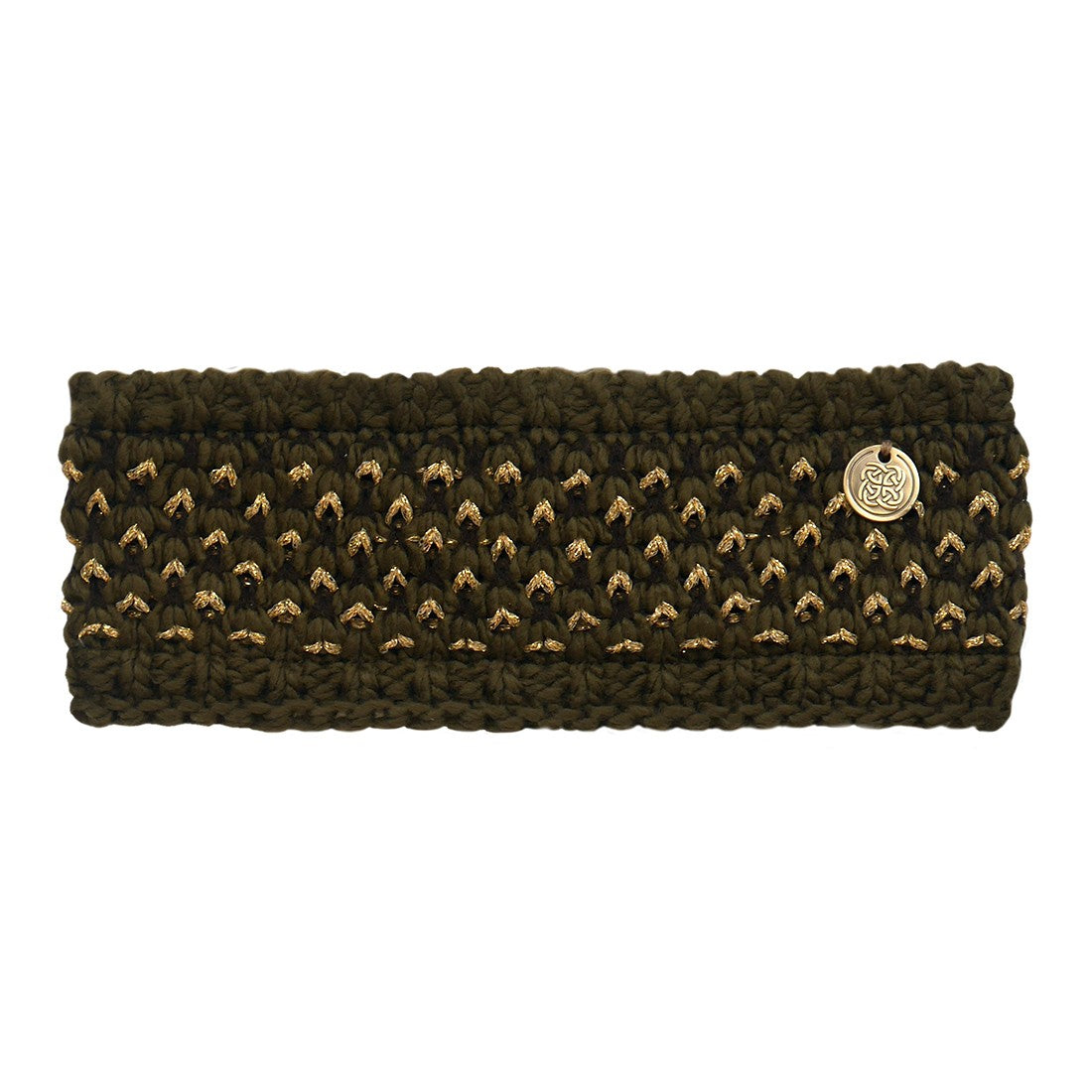 Patrick Francis Ireland Khaki/ Gold Lurex Headband
