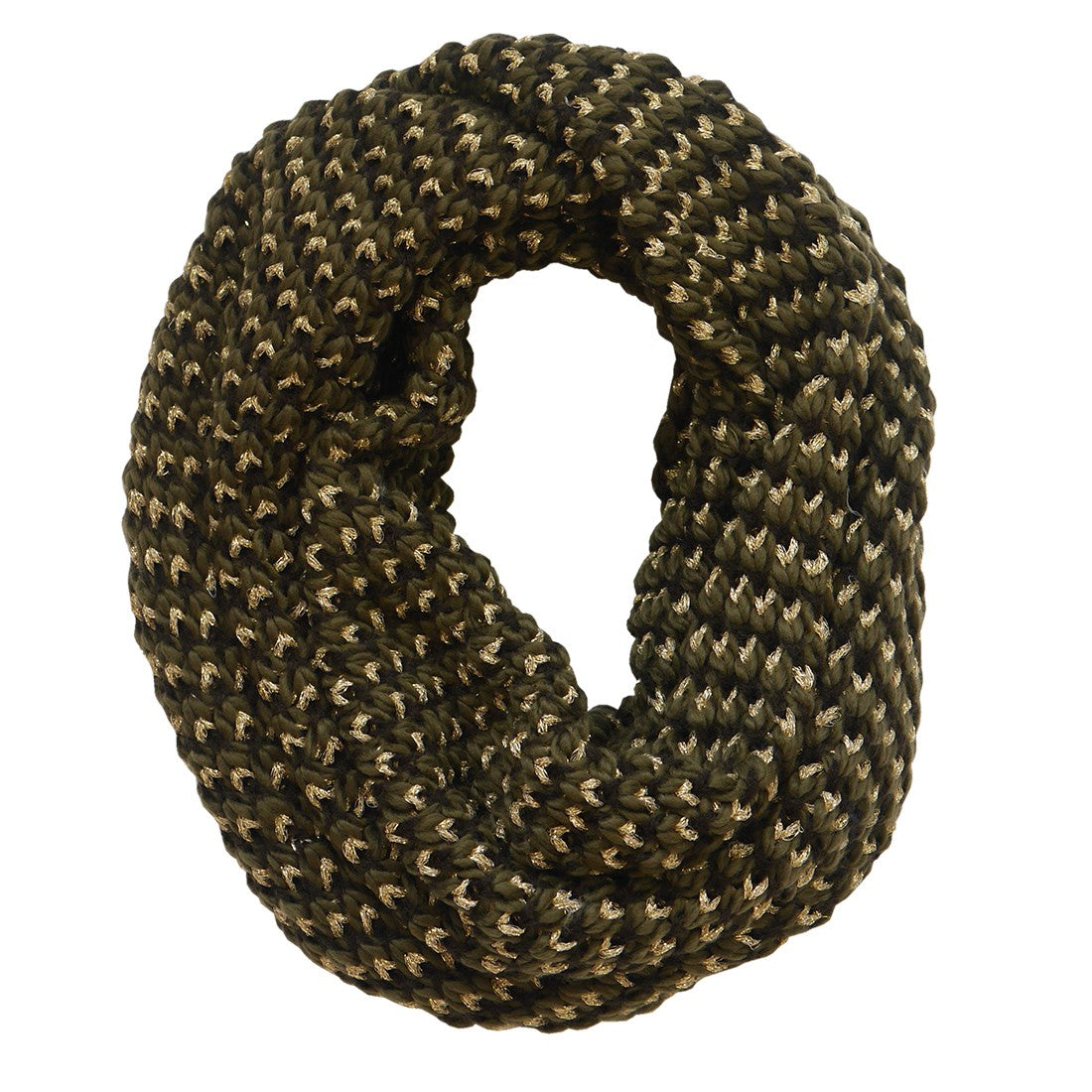 Patrick Francis Ireland Khaki/ Gold Lurex Snood