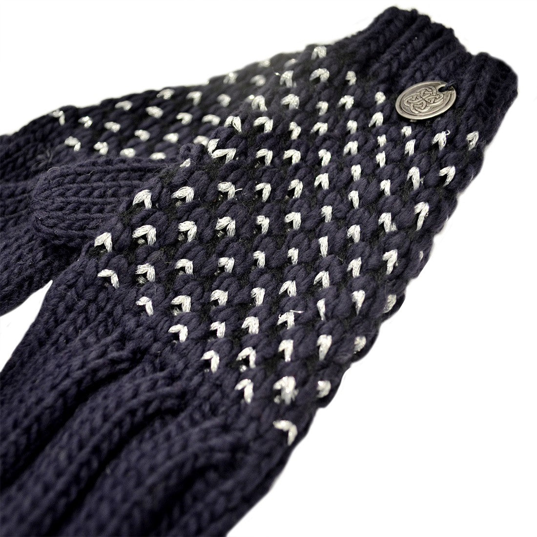 Patrick Francis Ireland Navy/ Silver Lurex Gloves