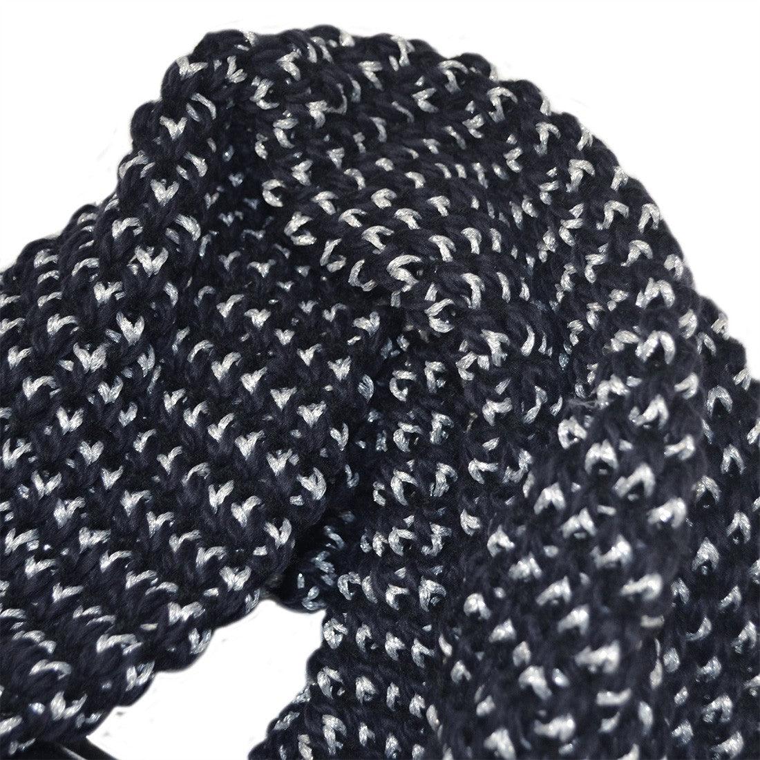 Patrick Francis Ireland Navy/ Silver Lurex Snood
