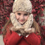 Patrick Francis Kids Oatmeal Speckled Wool Faux Fur Mittens