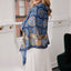 Celtic Knot Fashion Scarf in Navy & Gold