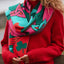 Claddagh Knit Scarf in Pink, Green & Red