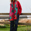 Claddagh Knit Scarf in Pink, Green & Red