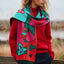 Claddagh Knit Scarf in Pink, Green & Red