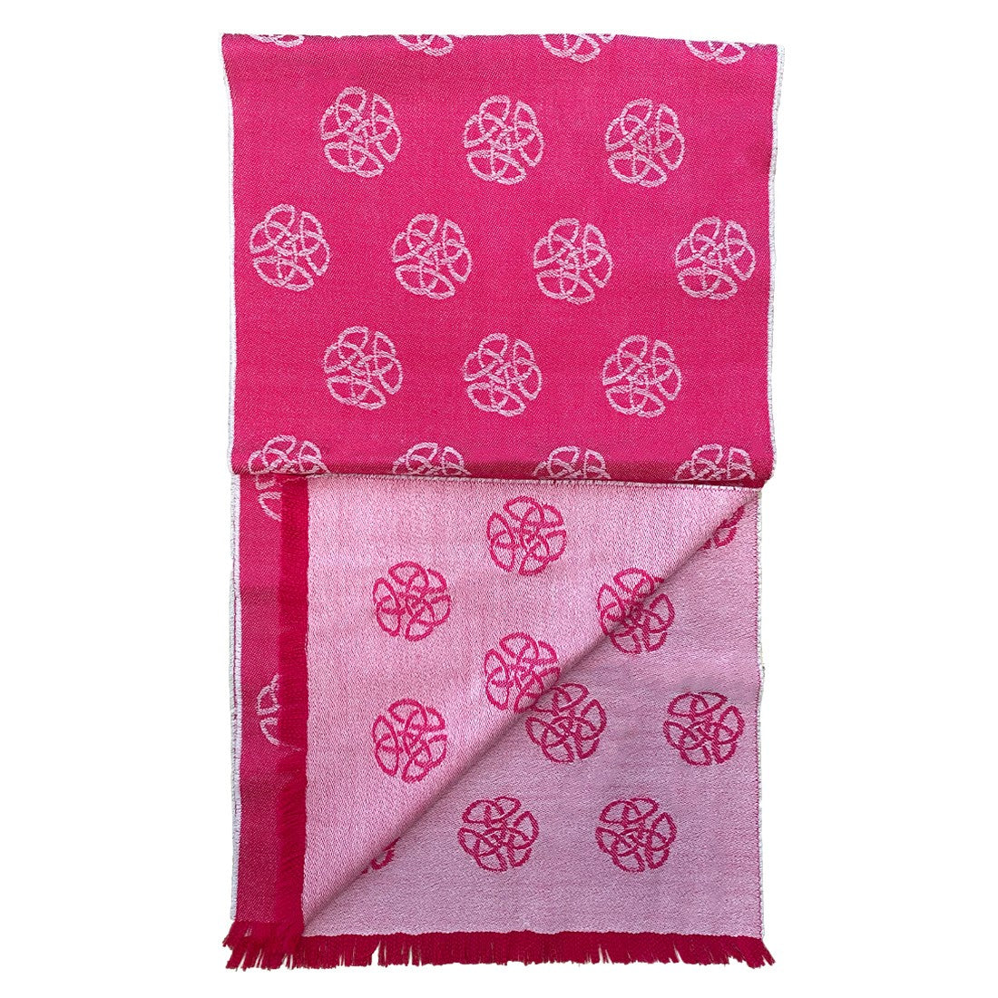 PF Celtic Knot Wool Scarf in Magenta