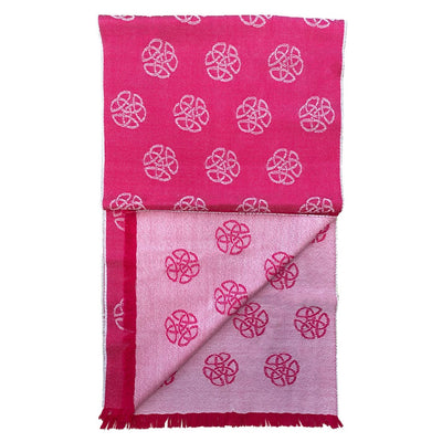 PF Celtic Knot Wool Scarf in Magenta