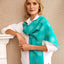 PF Celtic Knot Wool Scarf in Spectra Green