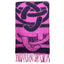 PF Large Celtic Knot Wrap Scarf in Cerise Pink & Black