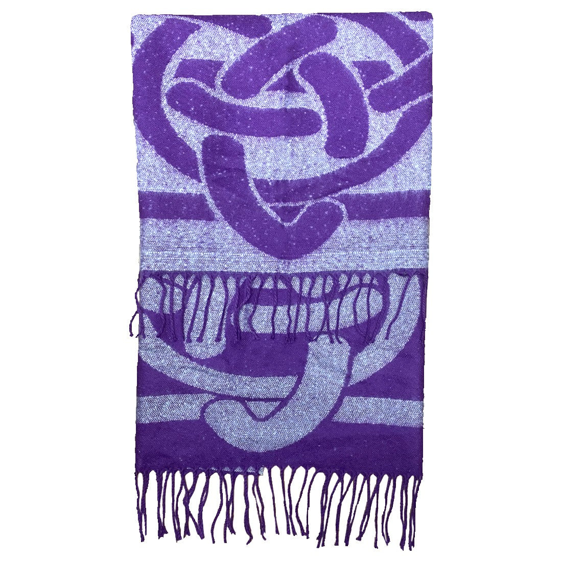 PF Large Celtic Knot Wrap Scarf in Purple & Grey