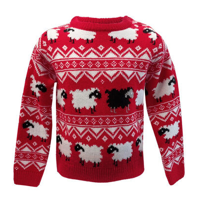 Red Sheep Kids Christmas Jumper