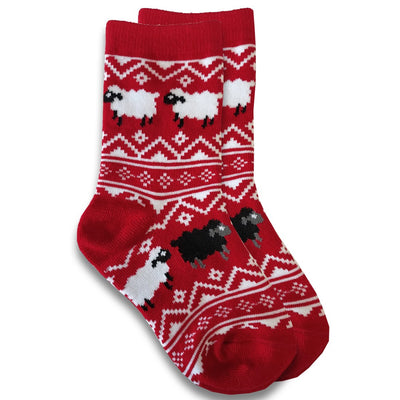 Red Sheep Kids Christmas Socks