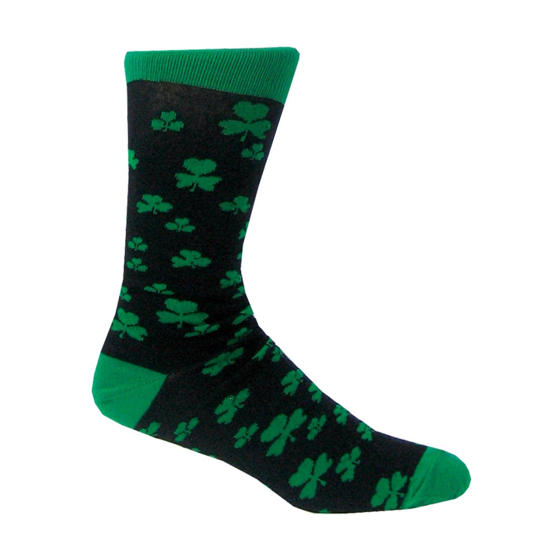 Shamrock All Over Adult Socks in Black