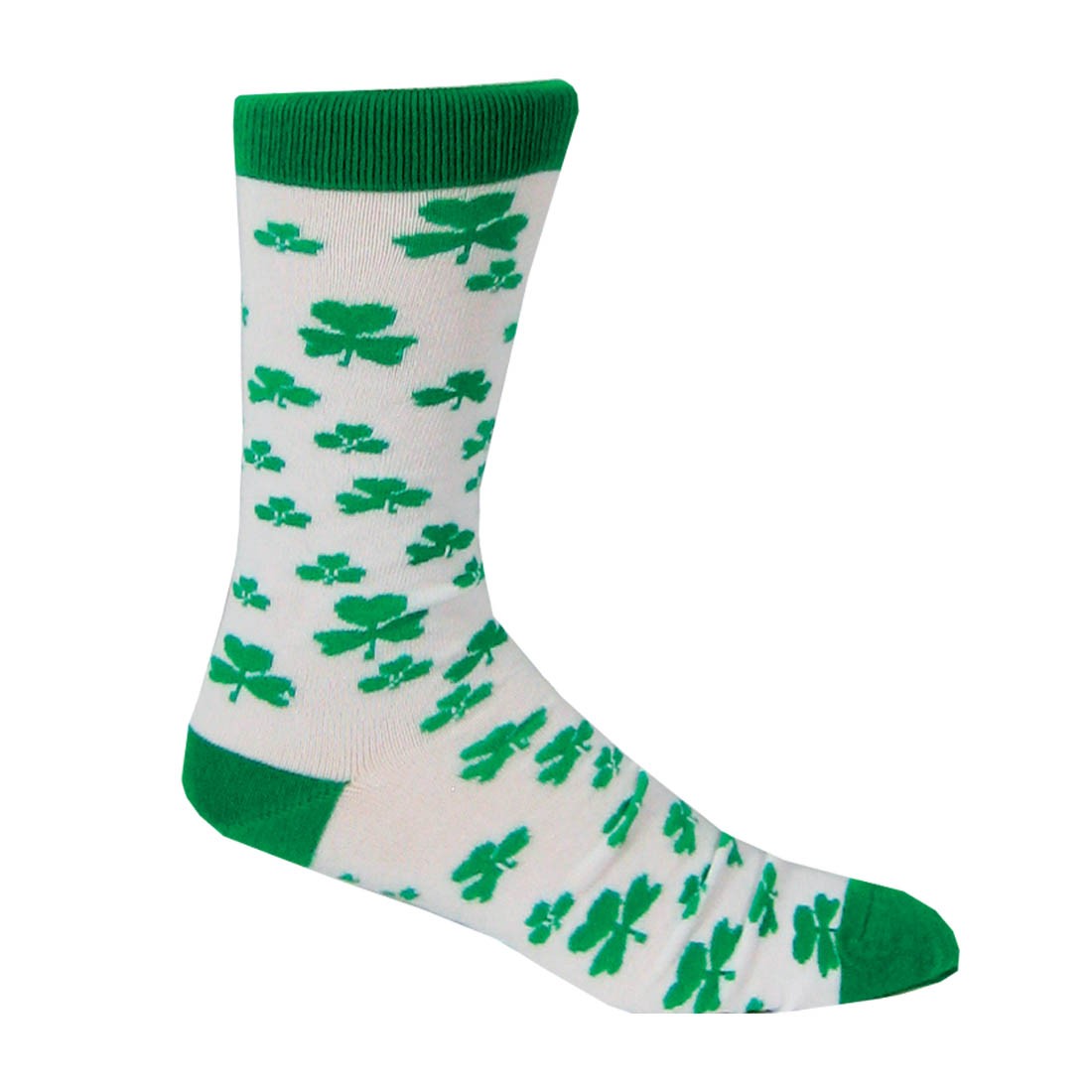 Shamrock All Over Adult Socks in White