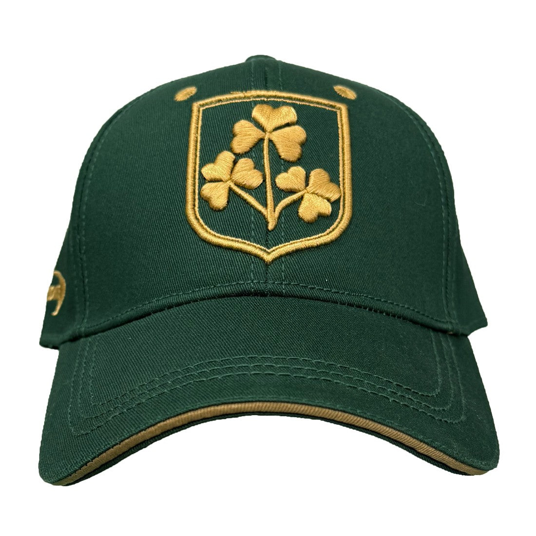 Shamrock Crest Baseball Cap in Dark Green & Gold