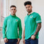 Shamrock Crest Performance 1/4 Zip Top in Island Green