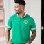 Shamrock Crest Short Sleeve Rugby Shirt in Island Green