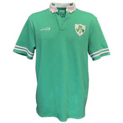 Shamrock Crest Short Sleeve Rugby Shirt in Island Green
