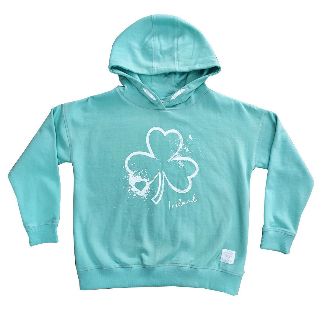Shamrock Kids Hoodie in Ocean Green