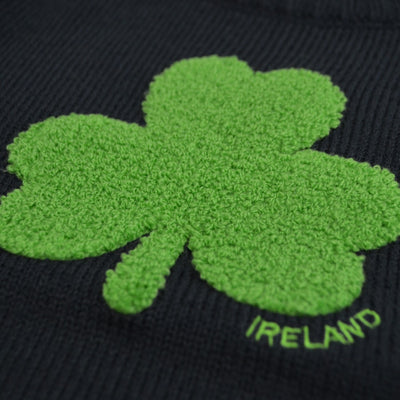 Shamrock Knit Kids Jumper in Navy