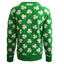 Shamrock Print Knit Adults Jumpger in Green & Cream