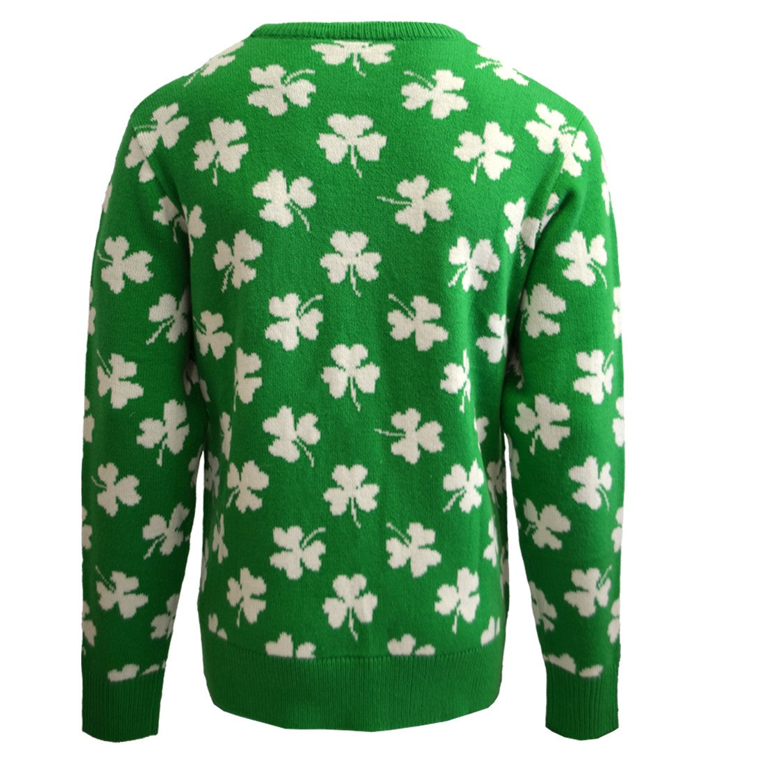 Shamrock Print Knit Adults Jumpger in Green & Cream