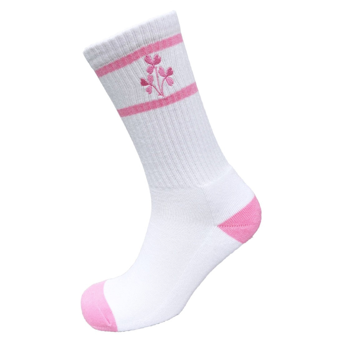 Shamrock Sports Socks in White & Pink