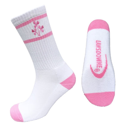 Shamrock Sports Socks in White & Pink