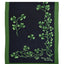Shamrock Sprig Silk Scarf in Navy & Green