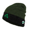 Shamrock Turn Up Knit Hat in Black & Green