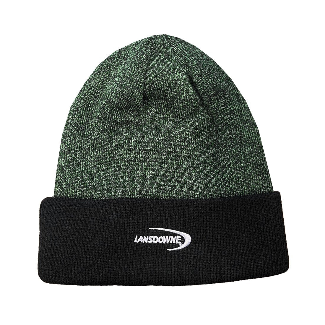 Shamrock Turn Up Knit Hat in Black & Green