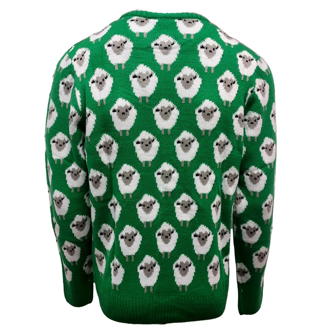 Sheep All Over Print Knit Jumper in Green