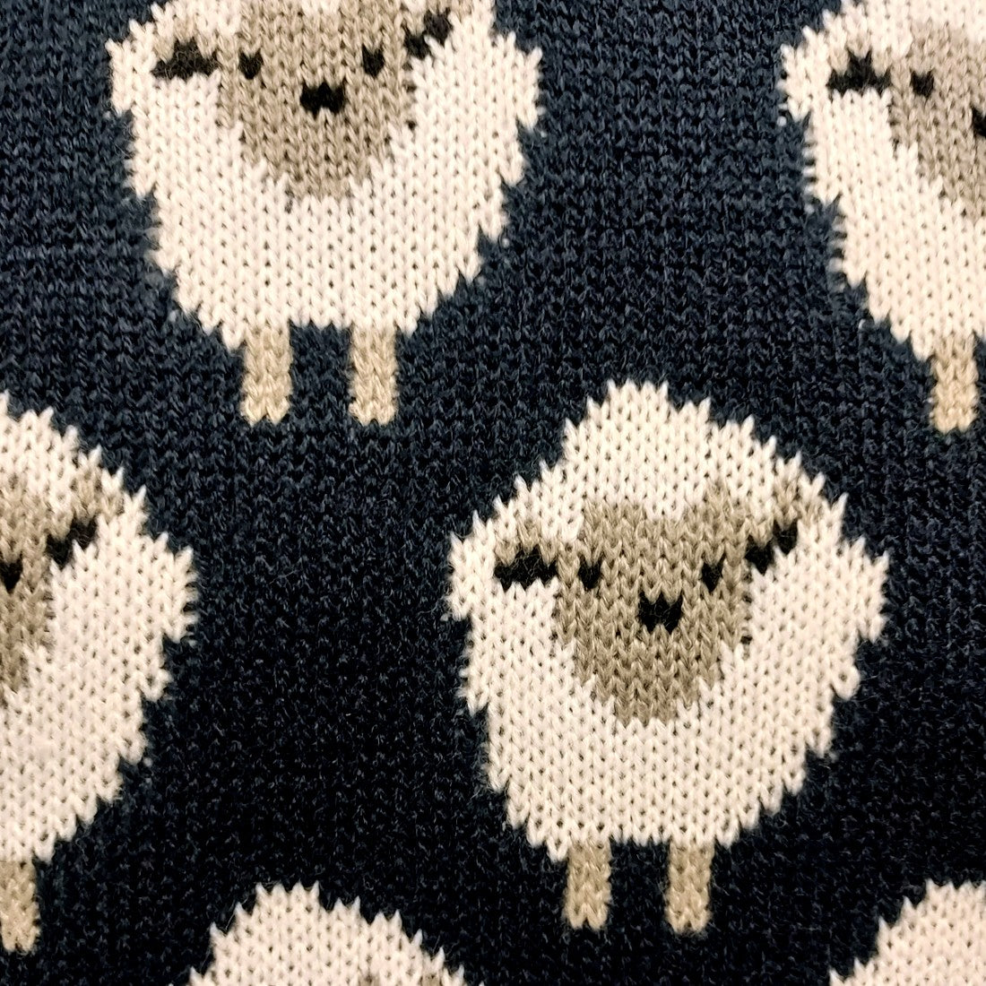 Sheep All Over Print Knit Jumper in Navy