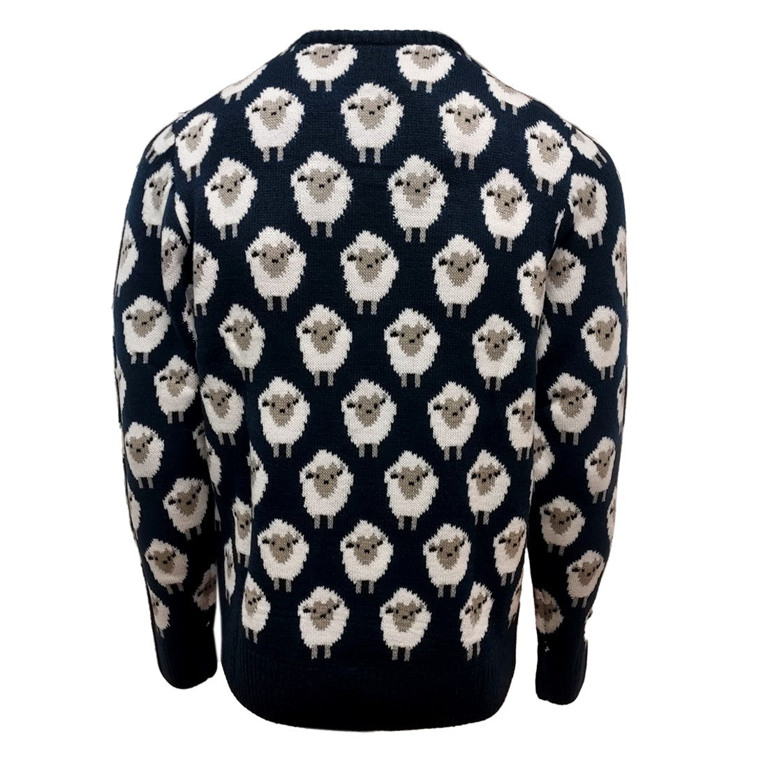 Sheep All Over Print Knit Jumper in Navy