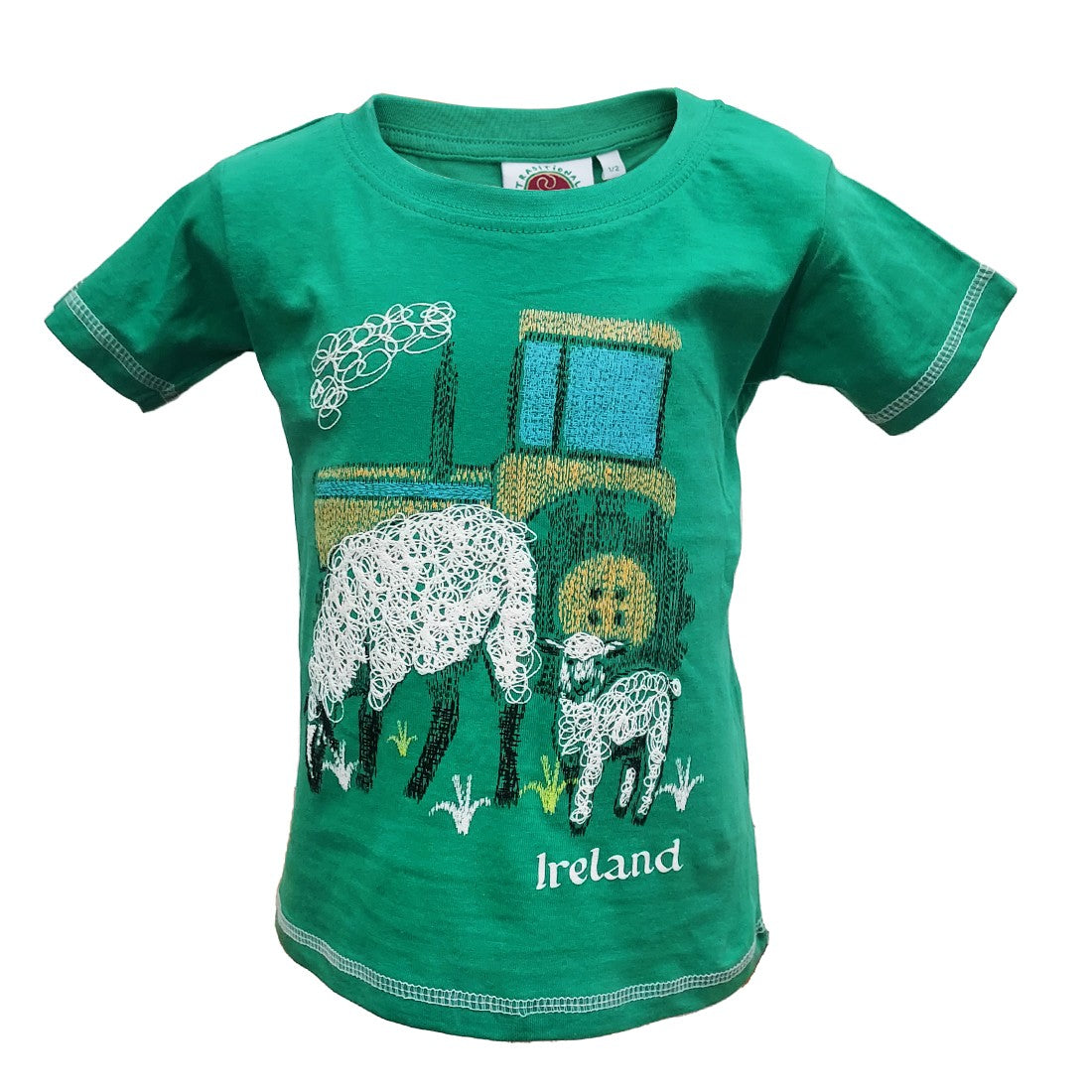 Sheep & Lamb Kids T-shirt in Green